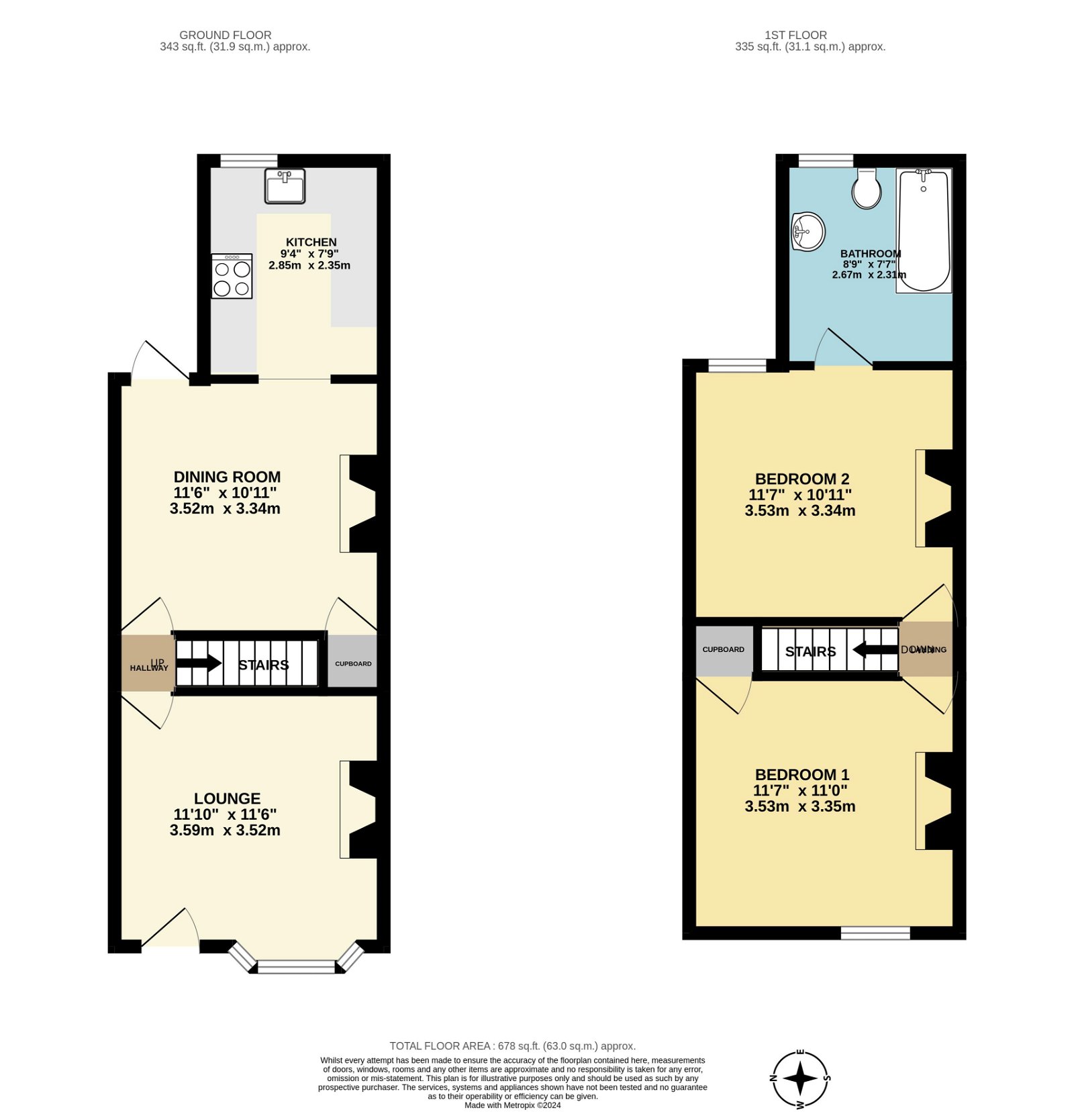 Kent Road, Halling, Rochester ME2, 2 bedroom end terrace house for sale
