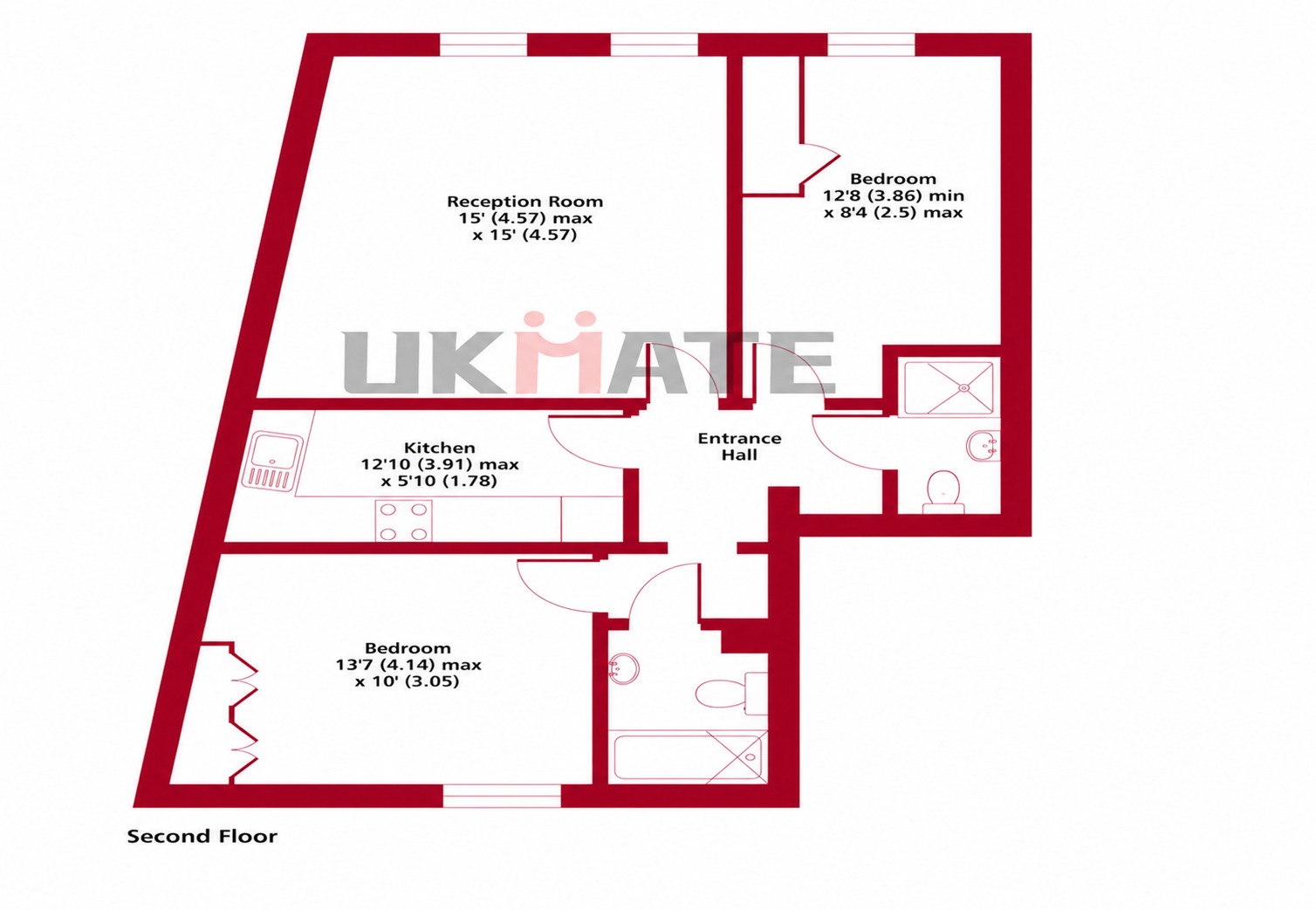 Flat 8, 2 Penywern Rd, London floorplan