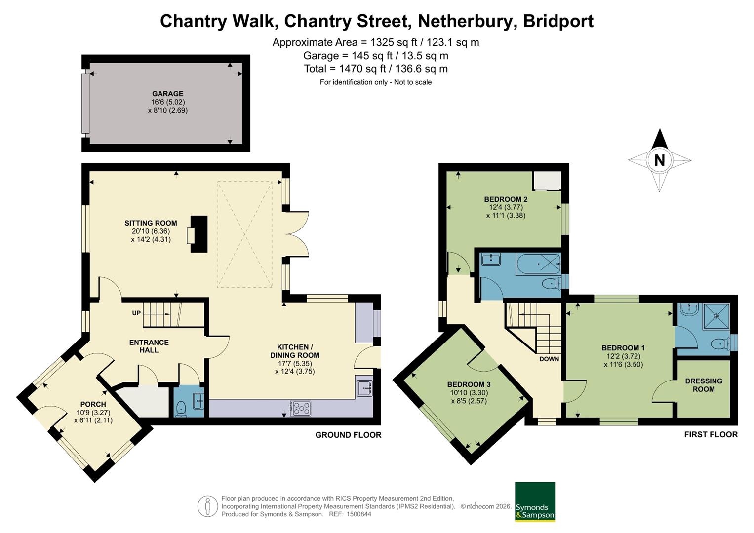 Brandon House Cottage, 1 Chantry Walk, Bridport floorplan