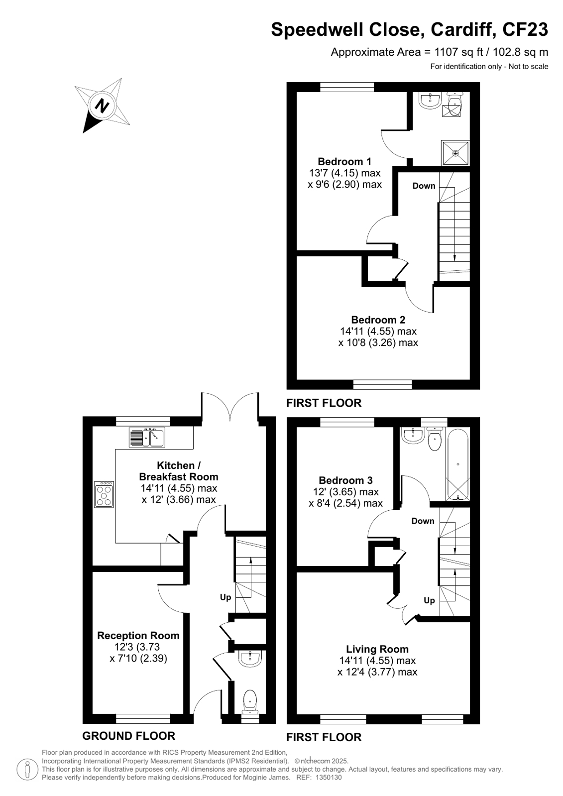 21, Speedwell Close, Cardiff floorplan