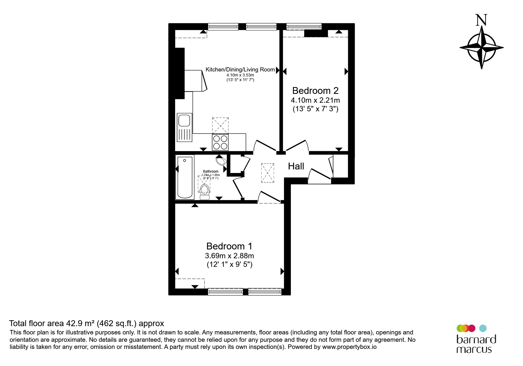 Third Floor Flat, 58, Warwick Gardens, London floorplan