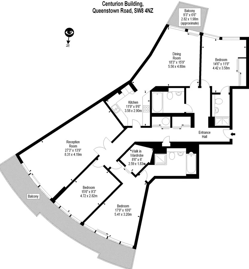 Centurion Building , Queenstown Road, Centurion Building, Chelsea, London floorplan