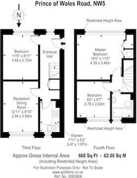 3 Bedrooms Flat to rent in Prince Of Wales Road, Kentish Town NW5