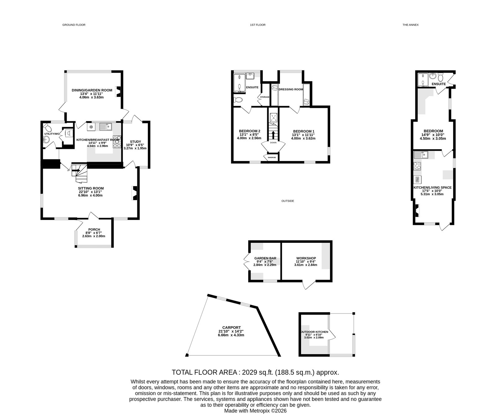 Kanda Cottage, Clehonger, Hereford floorplan