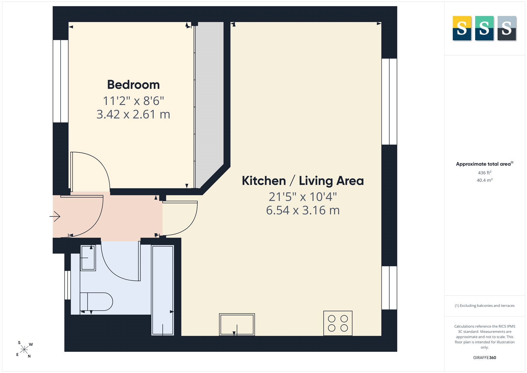 Flat 21, Marne House 123-127,, Deepcut Bridge Road, Camberley floorplan