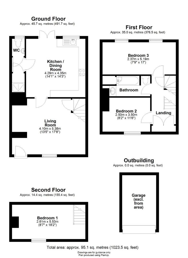 4 Thornberry Hill Cottages, Old Wimpole Road, Wimpole floorplan