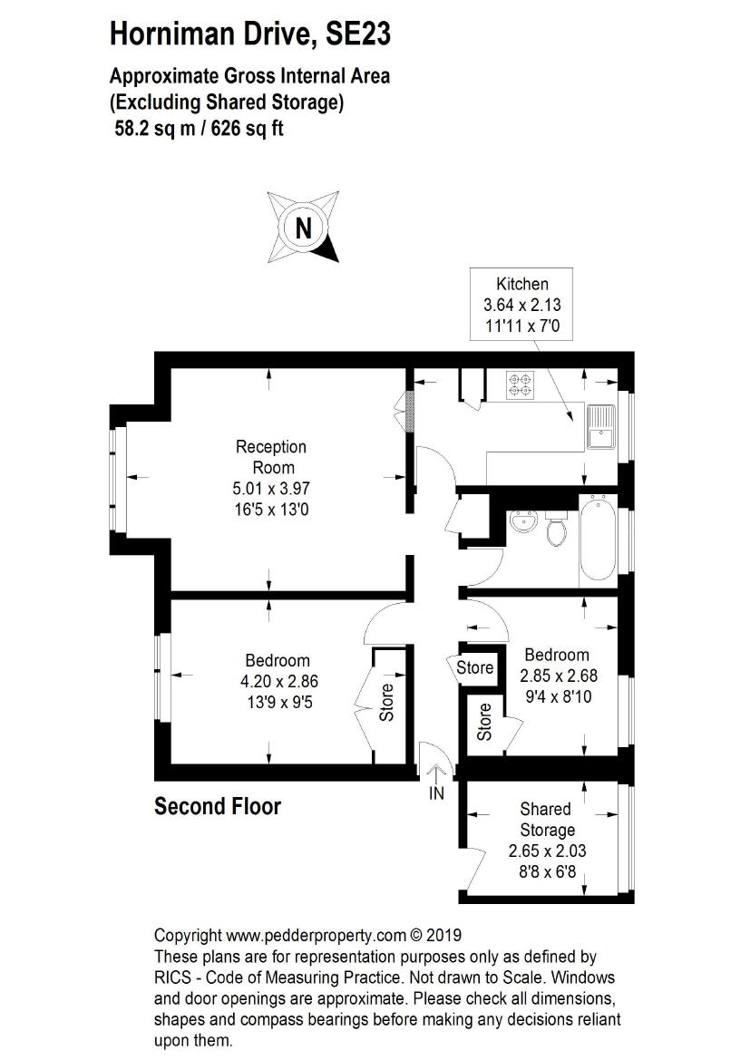 2 Bedrooms Flat for sale in Horniman Drive, Forest Hill, London SE23