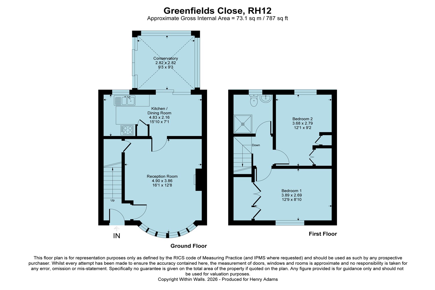 22, Greenfields Close, Horsham floorplan