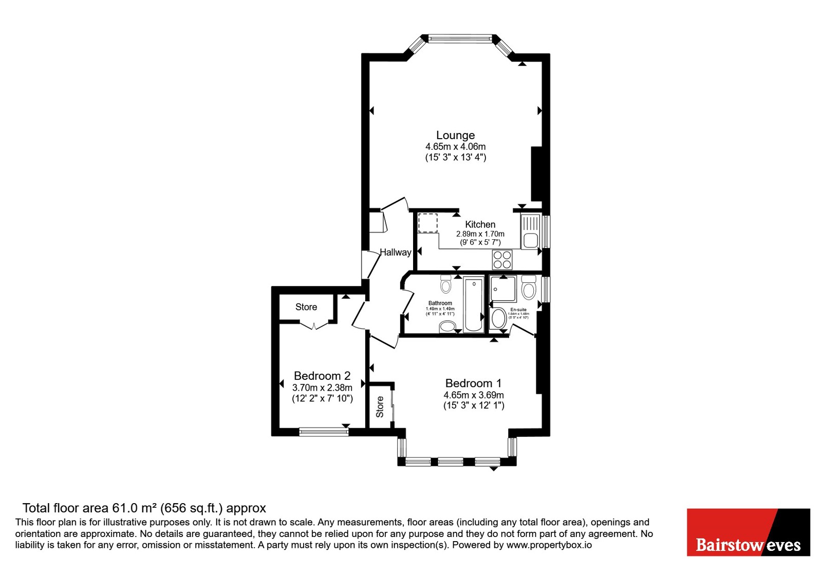 Flat 4, Claire Court, 53, London Road, Kent floorplan