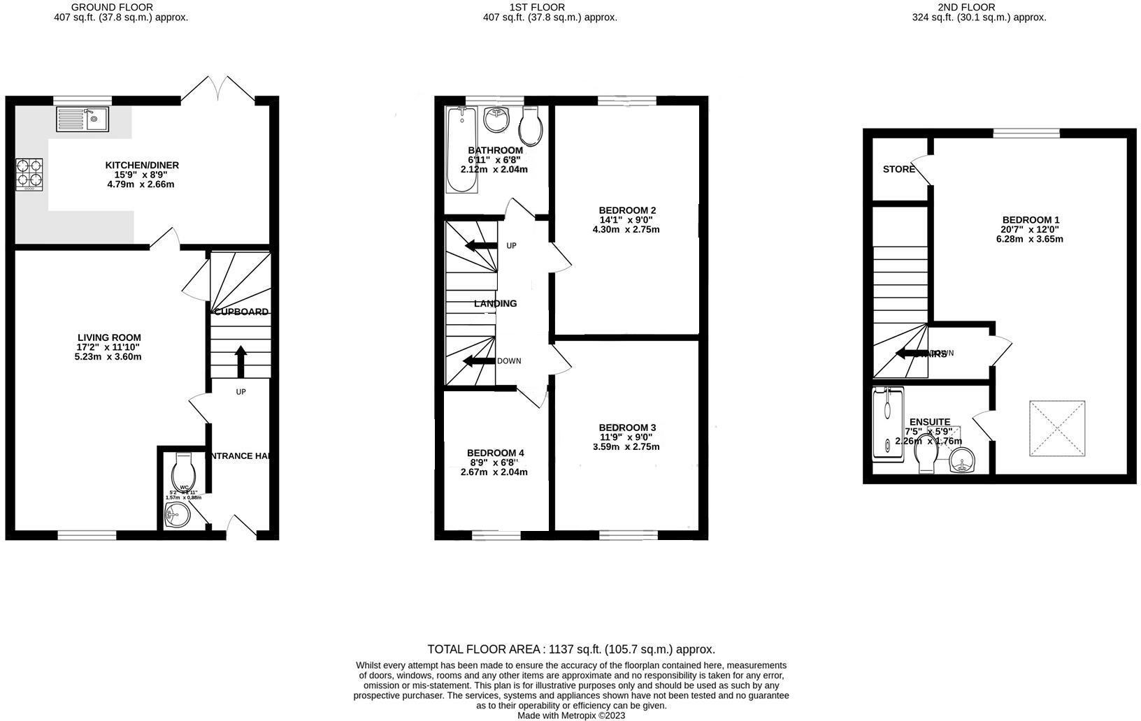 21, Woodhouse Gardens, Nottingham floorplan