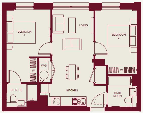 Plot 49, Claxton House, Claxton House, Stevenage floorplan