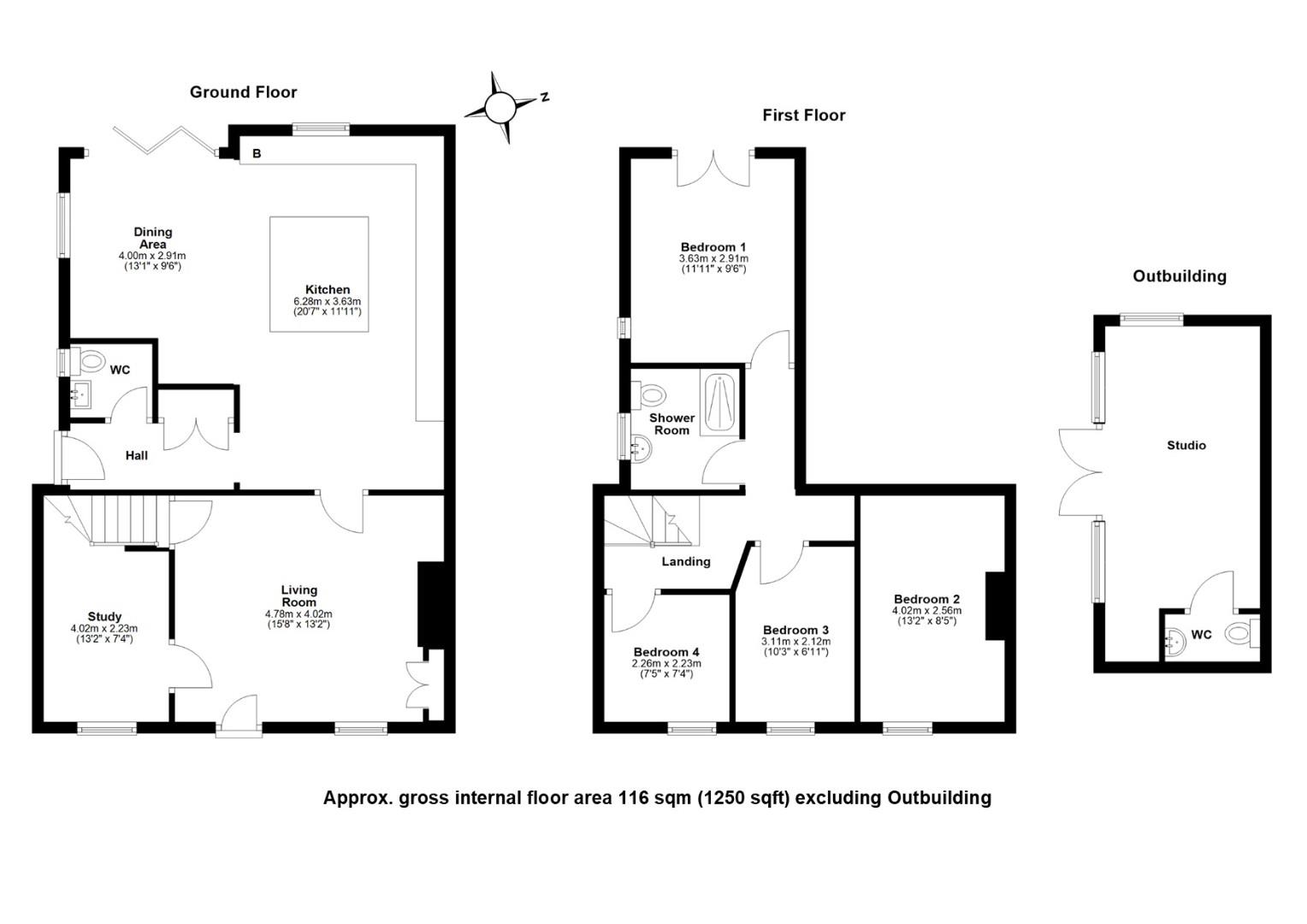 Freds Cottage, Hildersham,, Hildersham, Cambridge floorplan