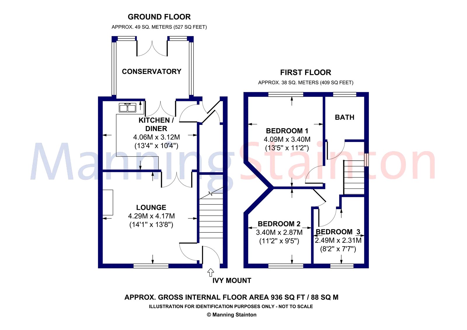 3 Bedrooms Terraced house for sale in Ivy Mount, Leeds, West Yorkshire LS9