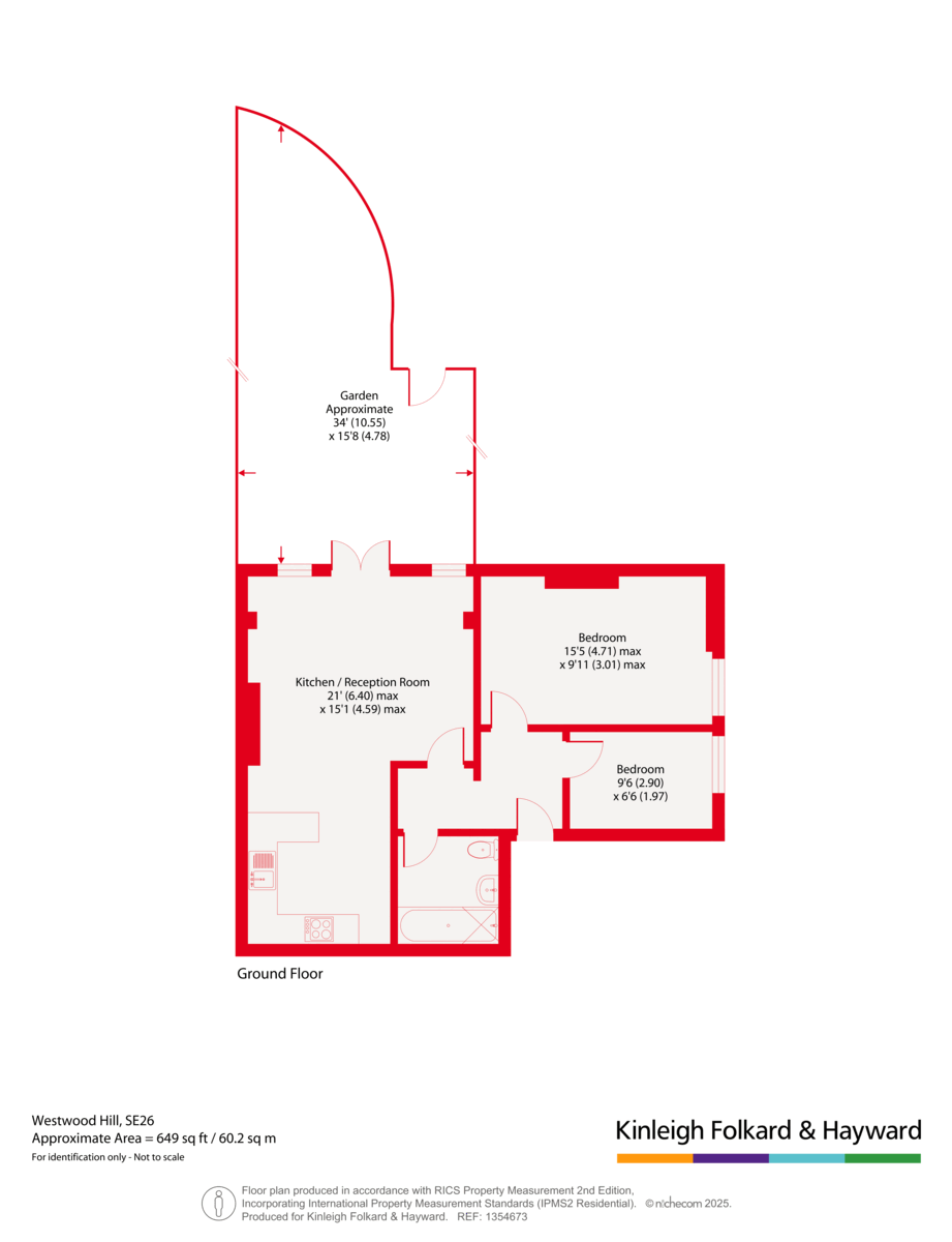 Flat 3, 43, Westwood Hill, London floorplan