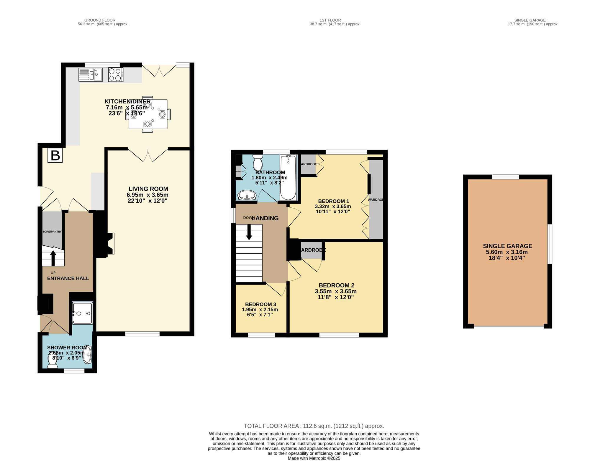 332 North Wingfield Road, Chesterfield floorplan