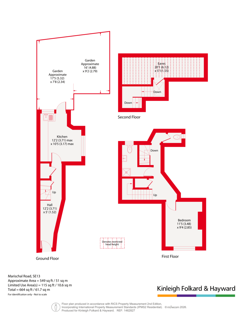 East First Floor Front Room, 1A, Marischal Road, London floorplan