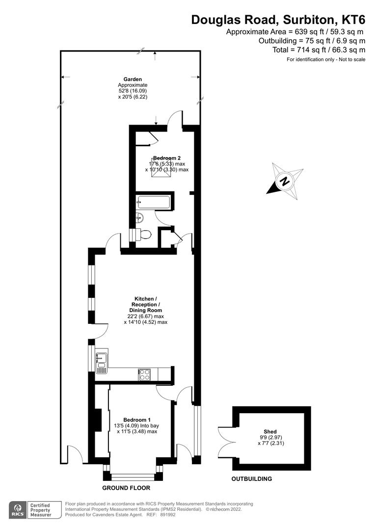 Douglas Road, Surbiton KT6, 2 bedroom property for sale 62323649
