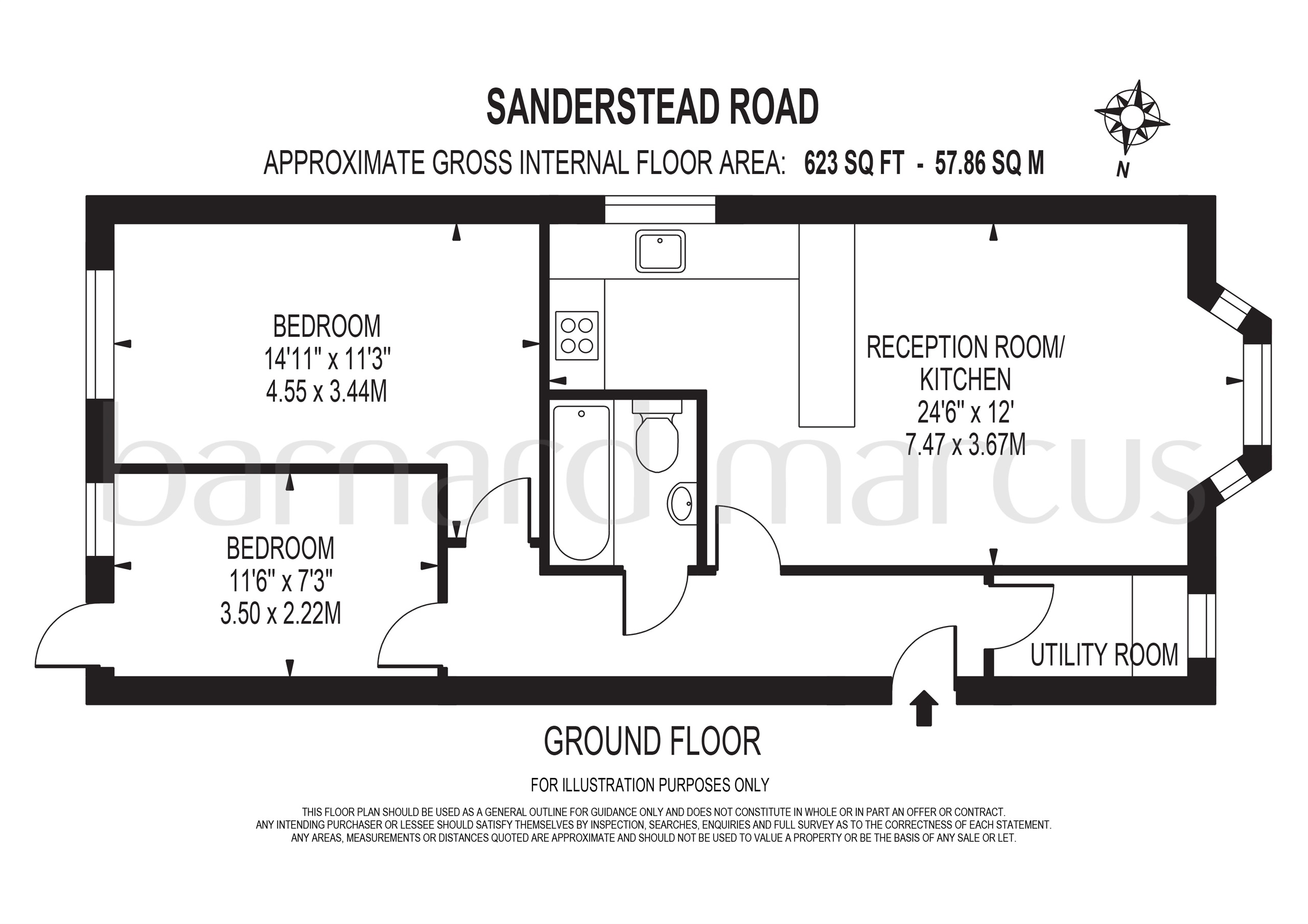 Sanderstead Road, Sanderstead, South Croydon CR2, 2 bedroom flat for