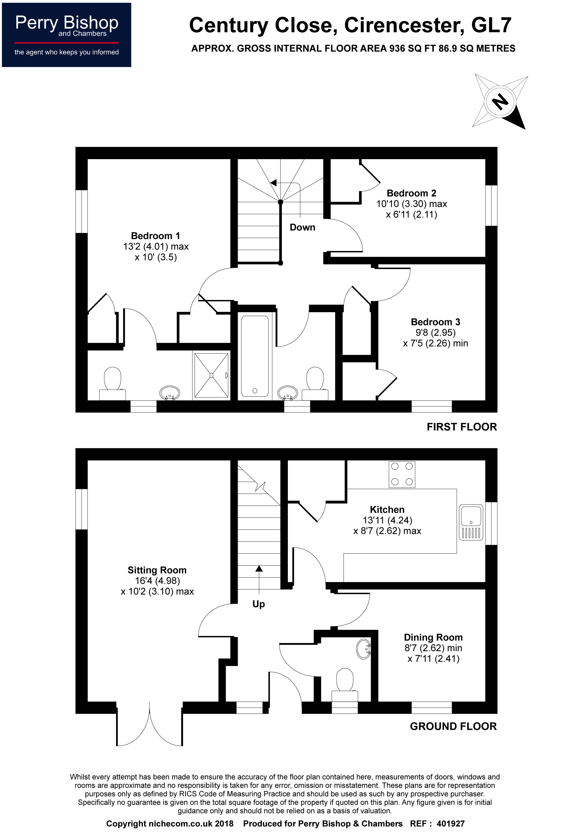 3 Bedrooms End terrace house for sale in Century Close, Cirencester GL7