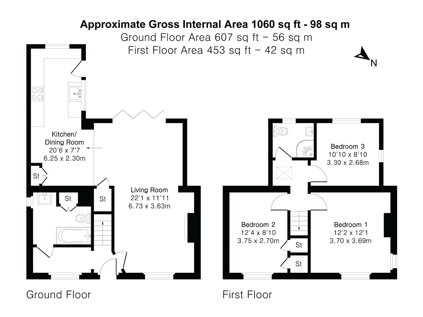 Hawthorn Cottage, North Road, Bodmin floorplan