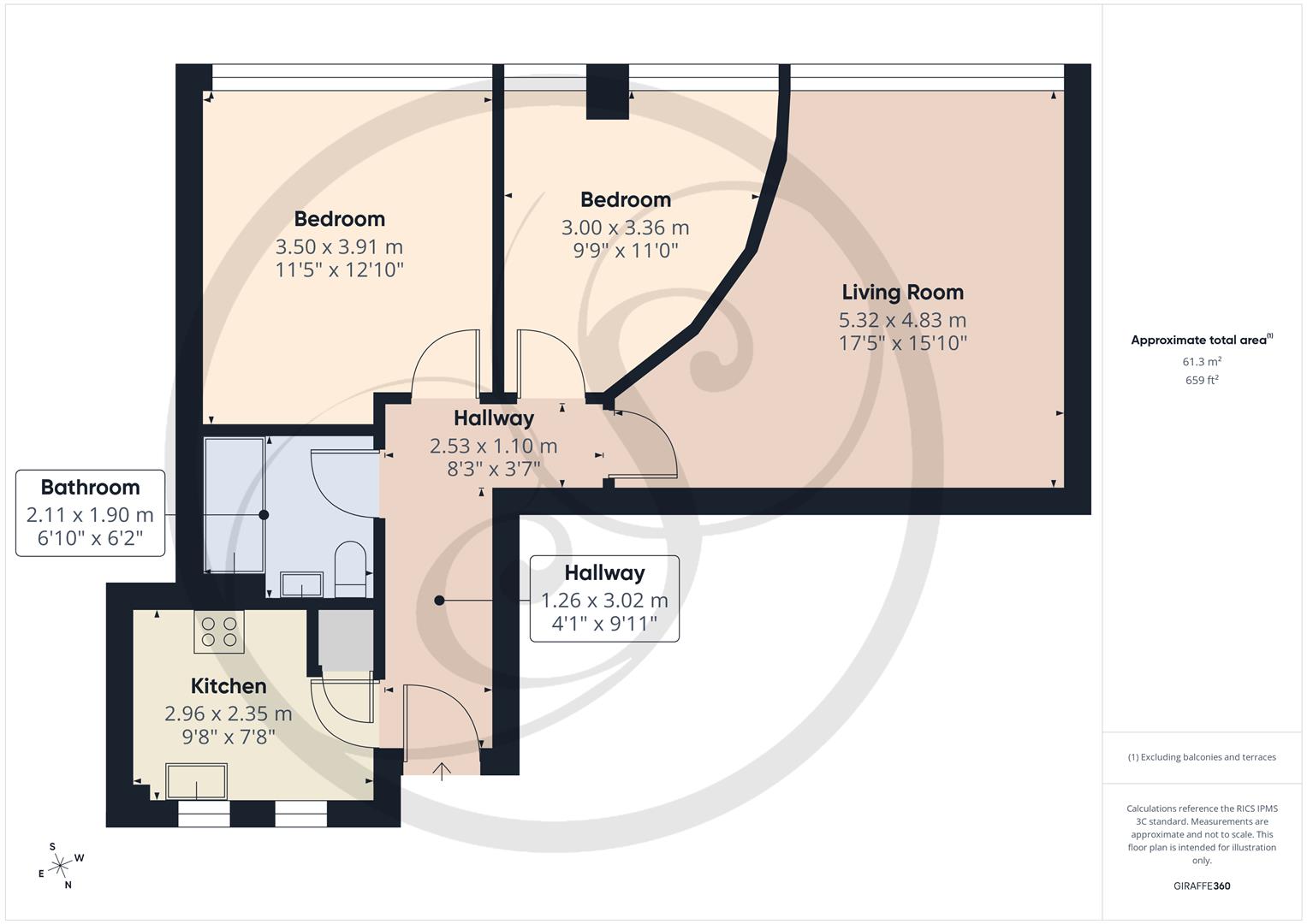 Flat 23 Millwright, 47, Byron Street, Leeds floorplan