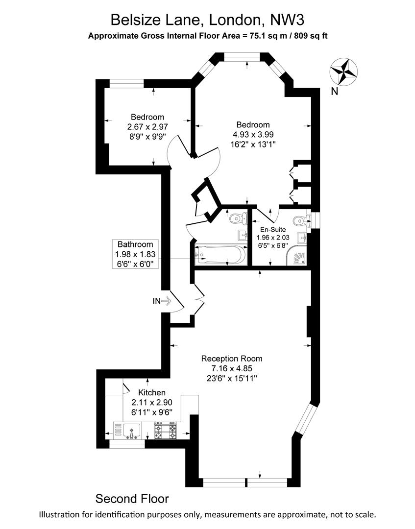 Flat 4, 8, Belsize Lane, London floorplan