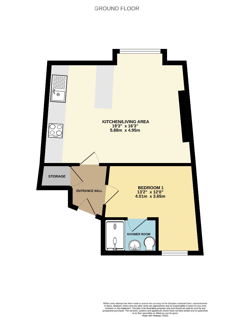 Flat 5, 52 Palace Avenue, Paignton floorplan