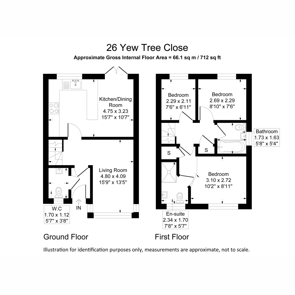 26, Yew Tree Close, Leigh floorplan