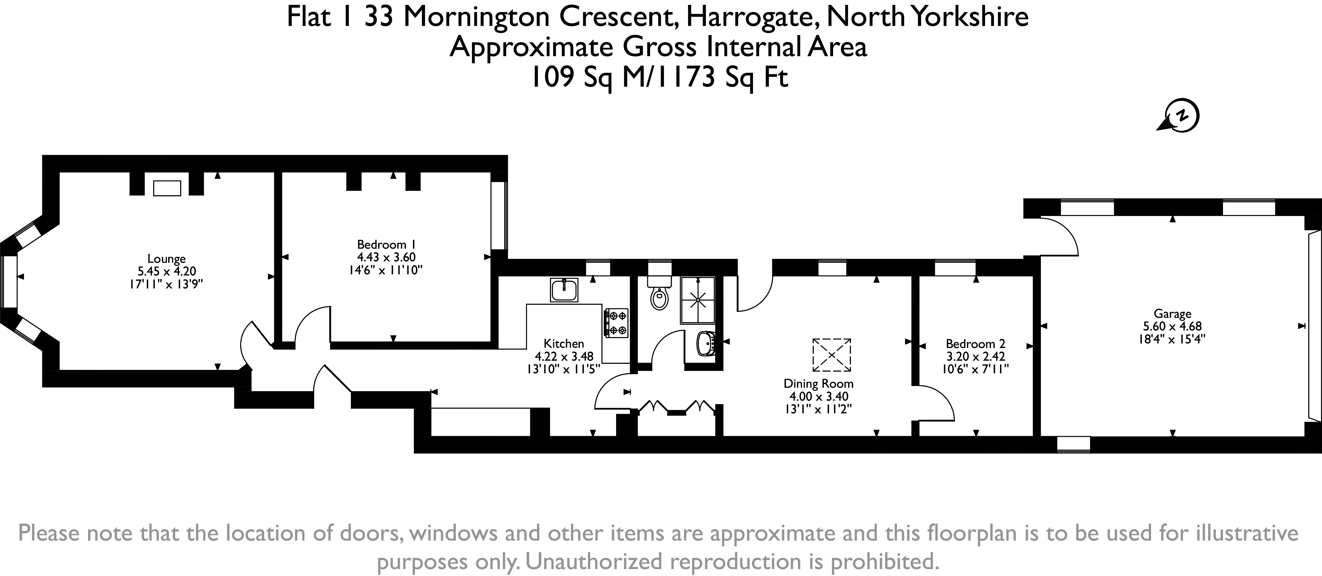 Mornington Crescent, Harrogate HG1, 2 bedroom flat for sale 61159047