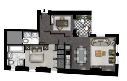 Apartment 11, 21-22, Prince of Wales Terrace, London floorplan