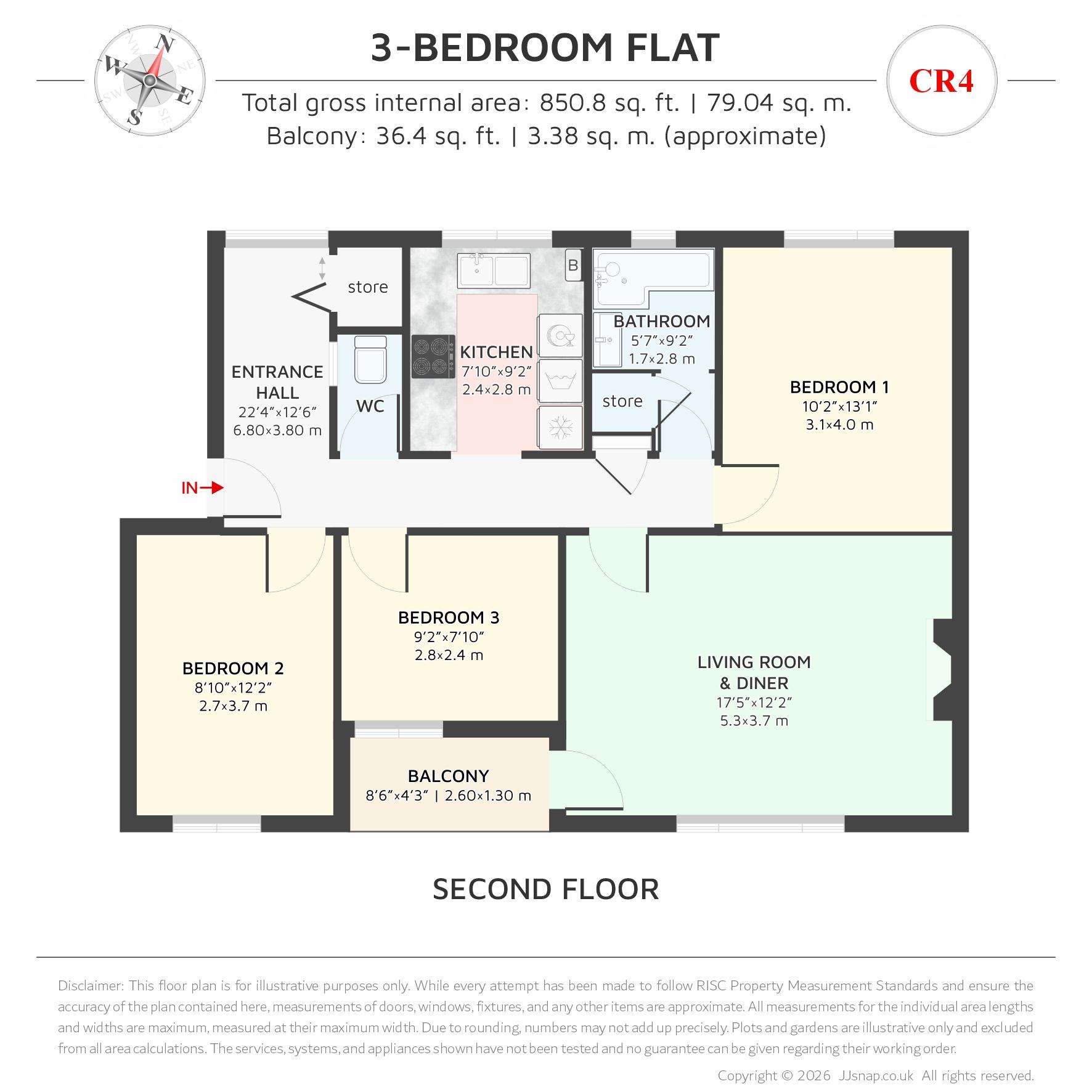 58 Mill Green, London Road, Mitcham floorplan