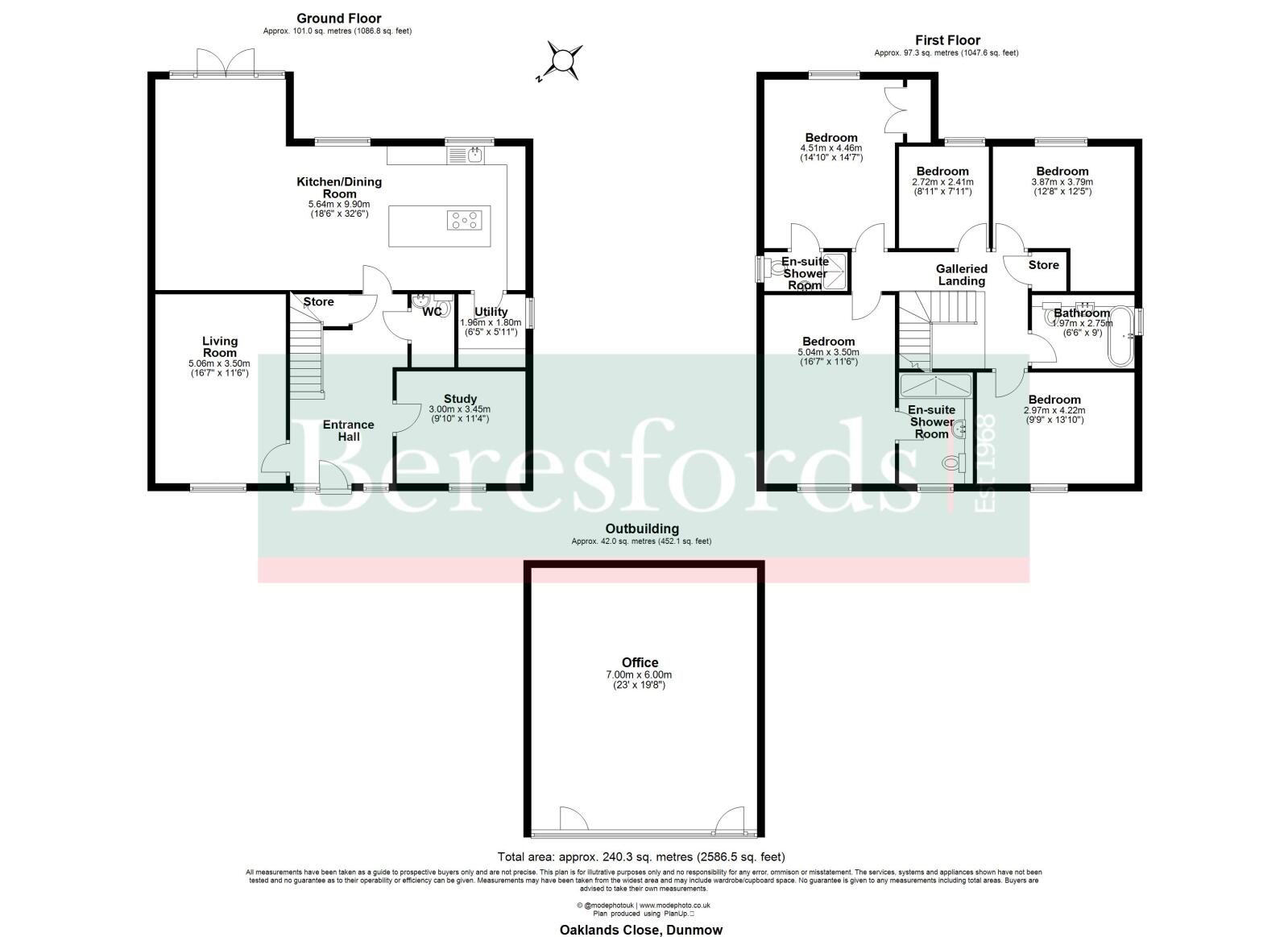 1, Oaklands Close, Essex floorplan