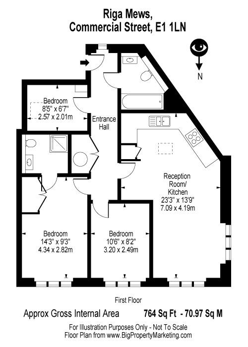 3 Bedrooms Flat to rent in Riga Mews, Commercial Road, London E1