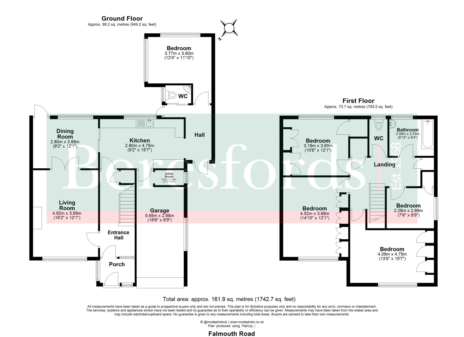 89, Falmouth Road, Essex floorplan