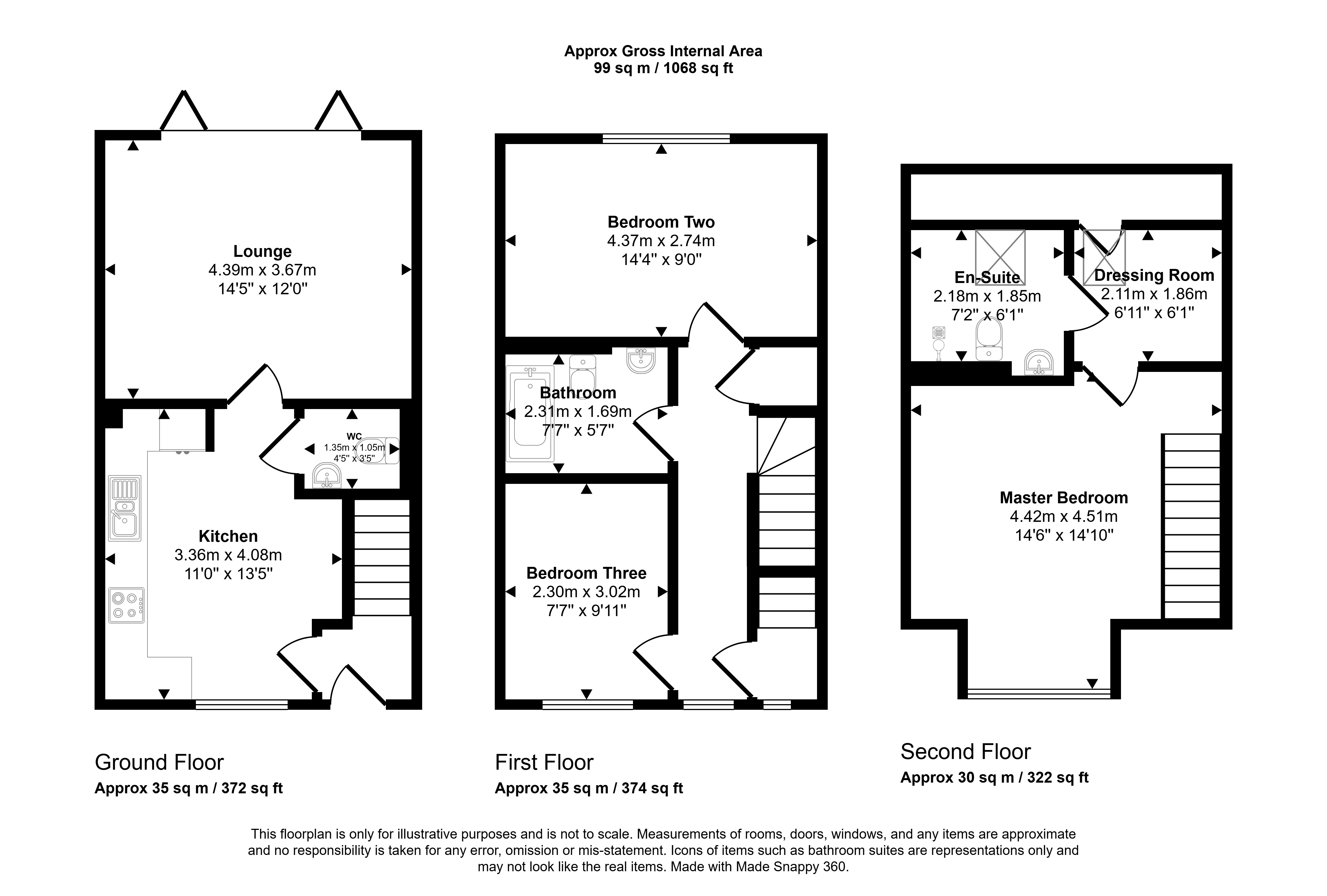7, Woodside Way, Morpeth floorplan
