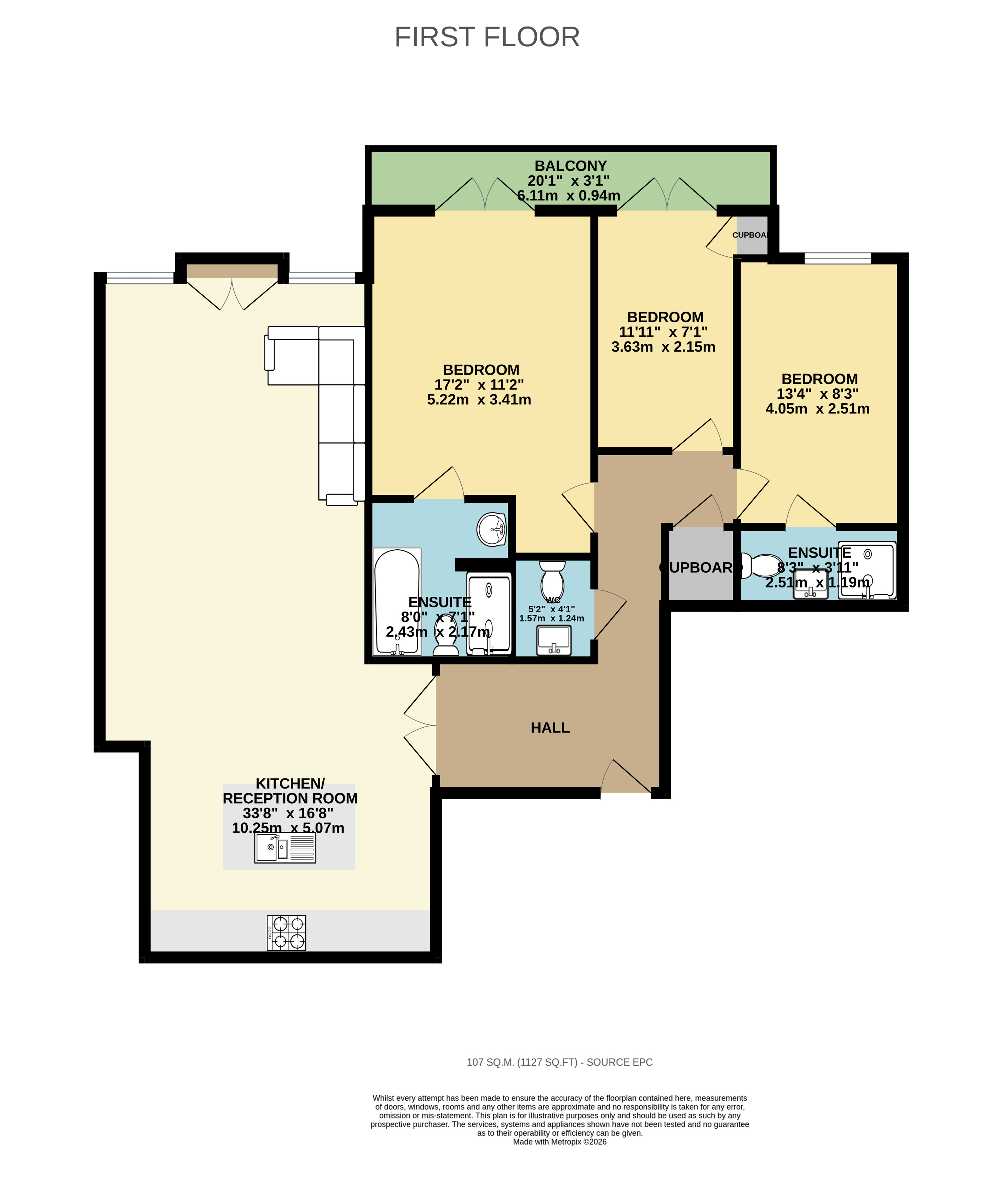 Flat 5, Imperial Heights, Lilliput Road, Poole floorplan