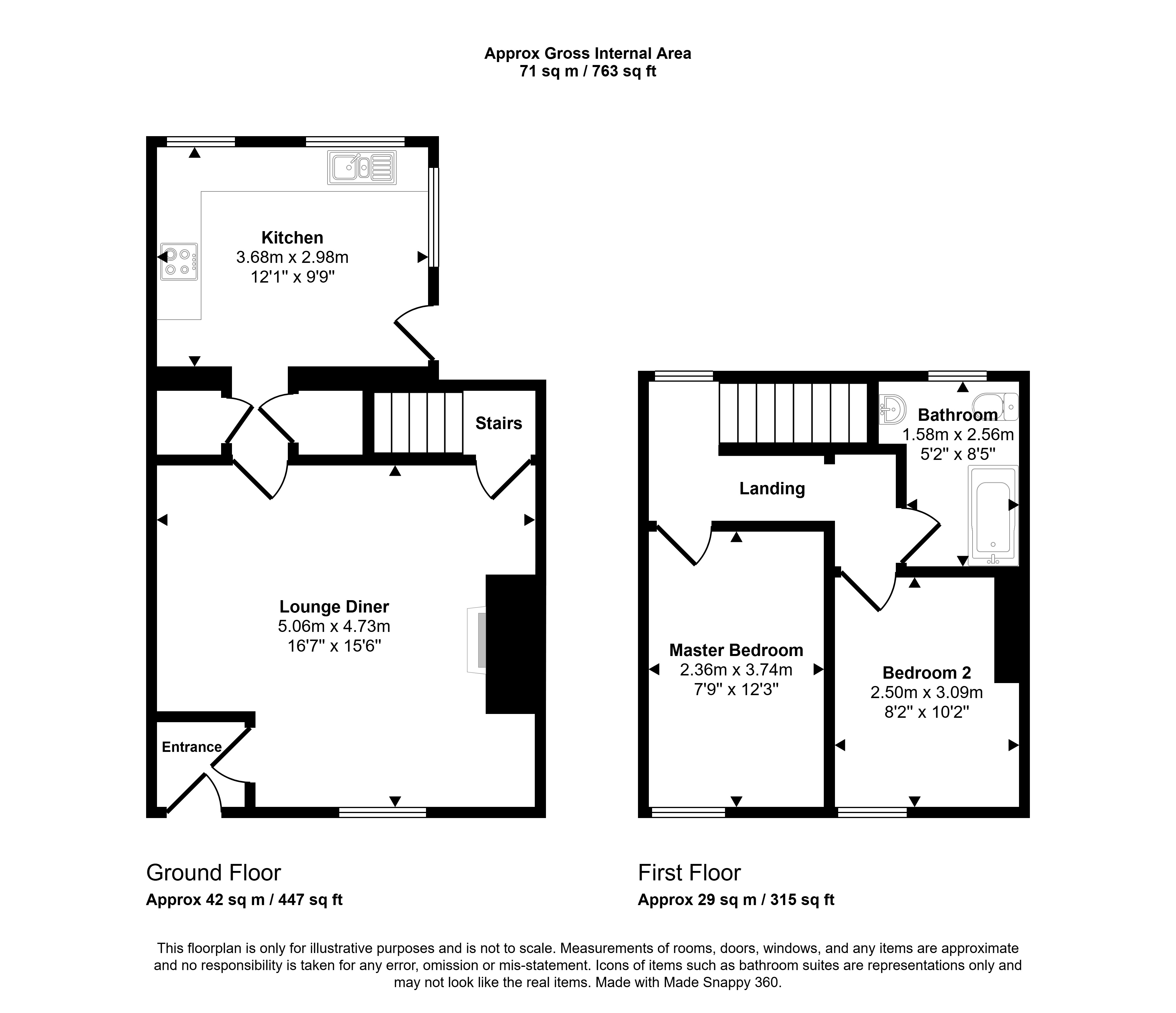 20, Baxter Place, Whitley Bay floorplan
