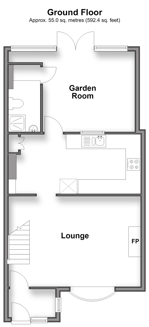 Roffes Lane, Chaldon floorplan