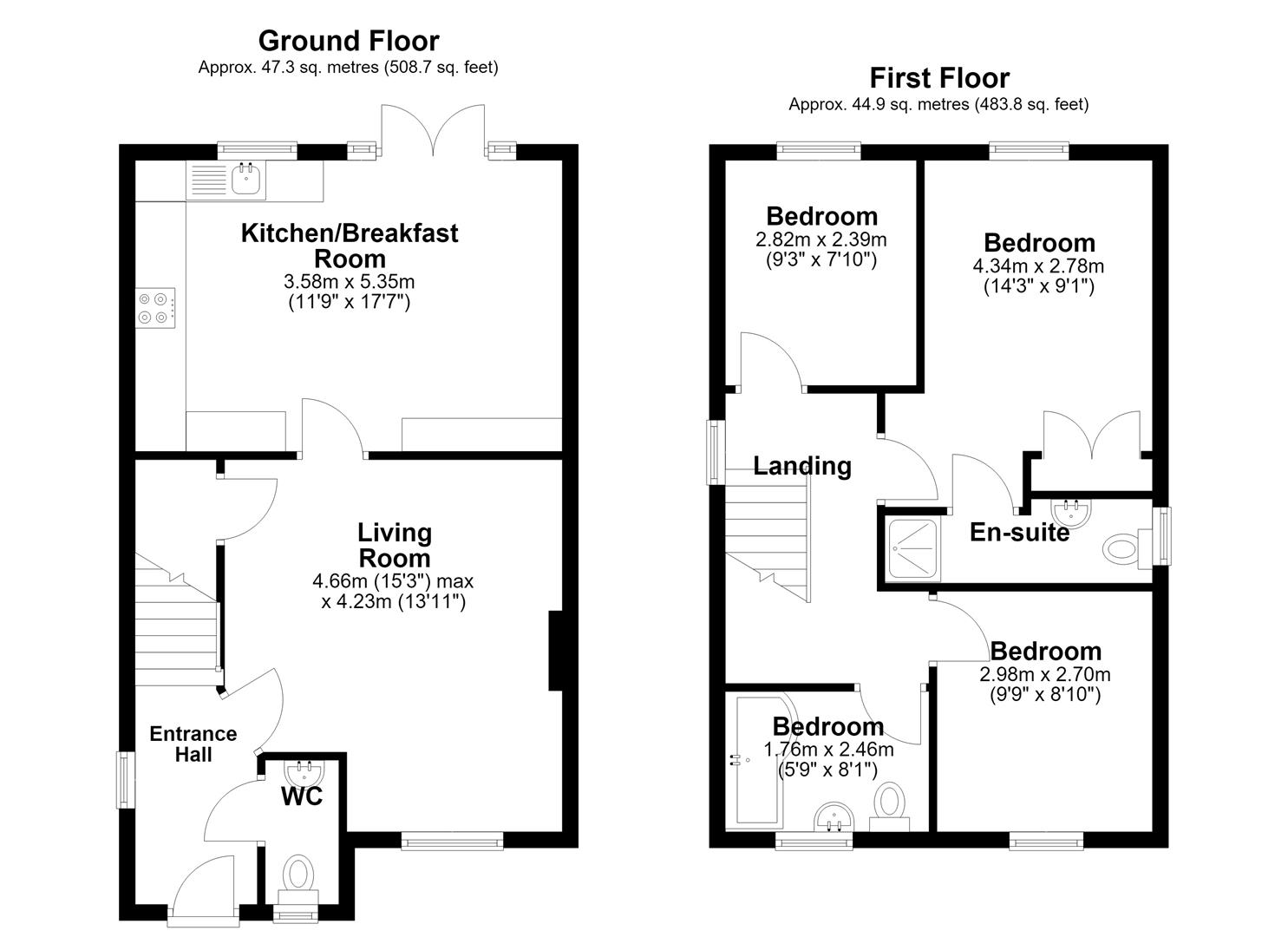24, Court Meadow, Brecon floorplan