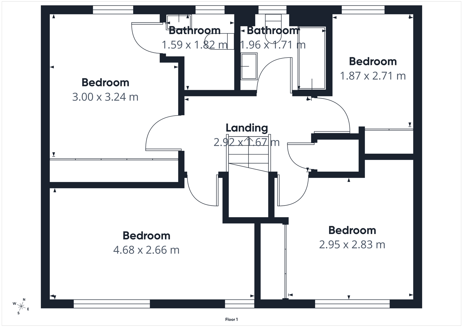 1, Cross Keys, Coleford floorplan