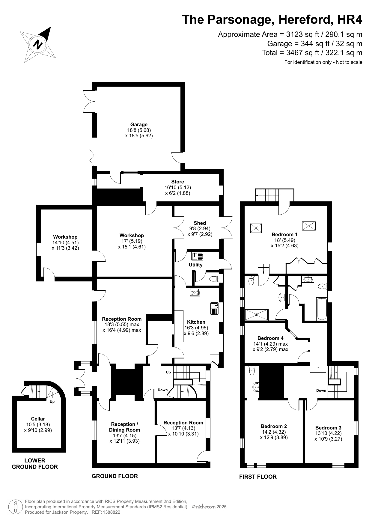 The Parsonage, Hereford floorplan