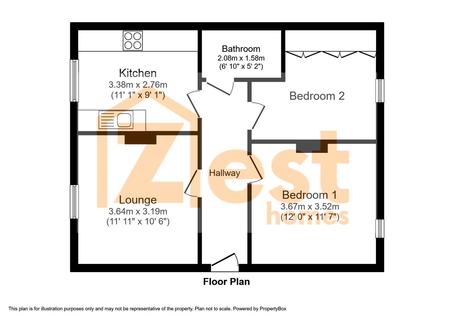 Flat 1, 163, Station Road, Herne Bay floorplan