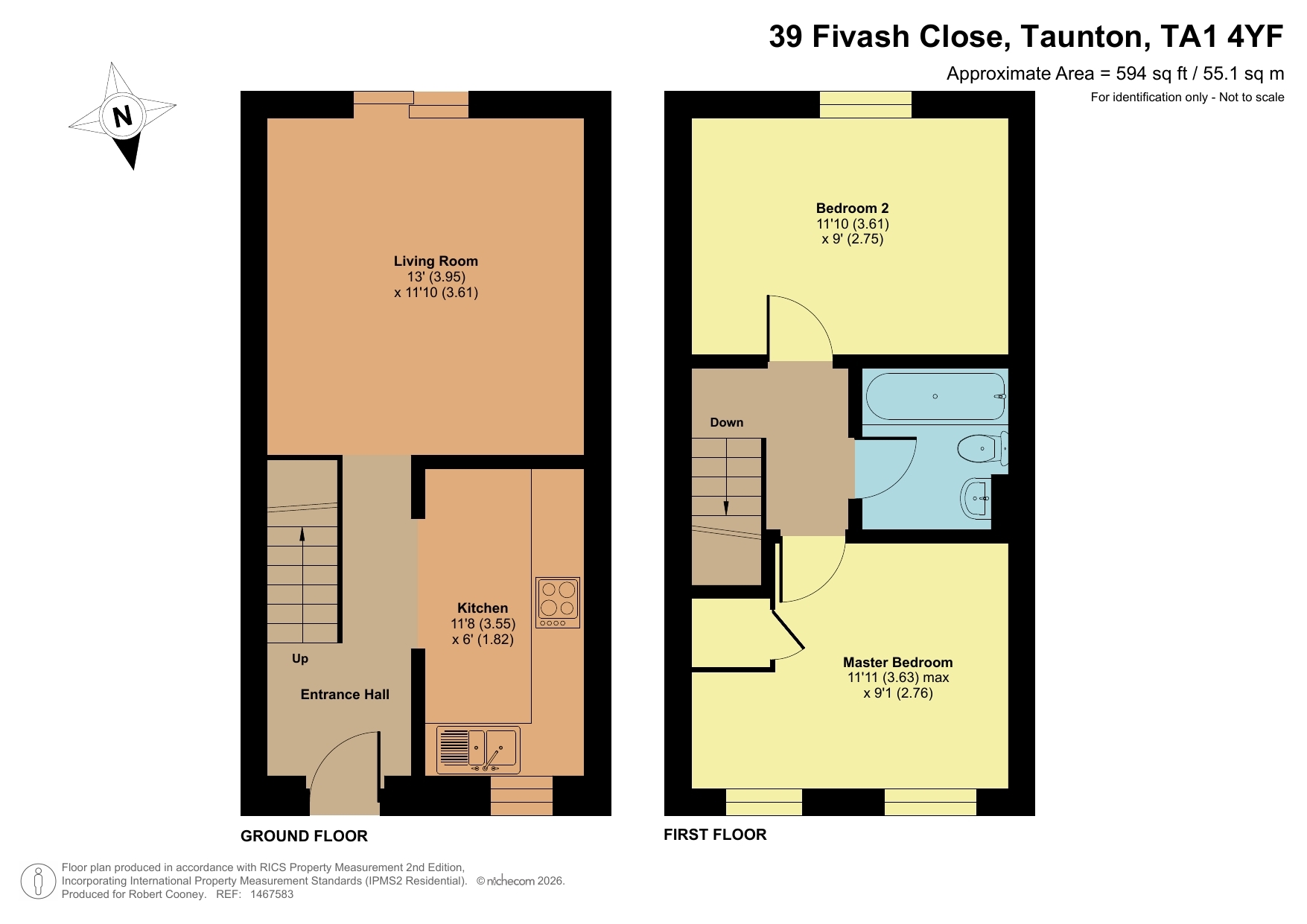 39 Fivash Close, Taunton floorplan