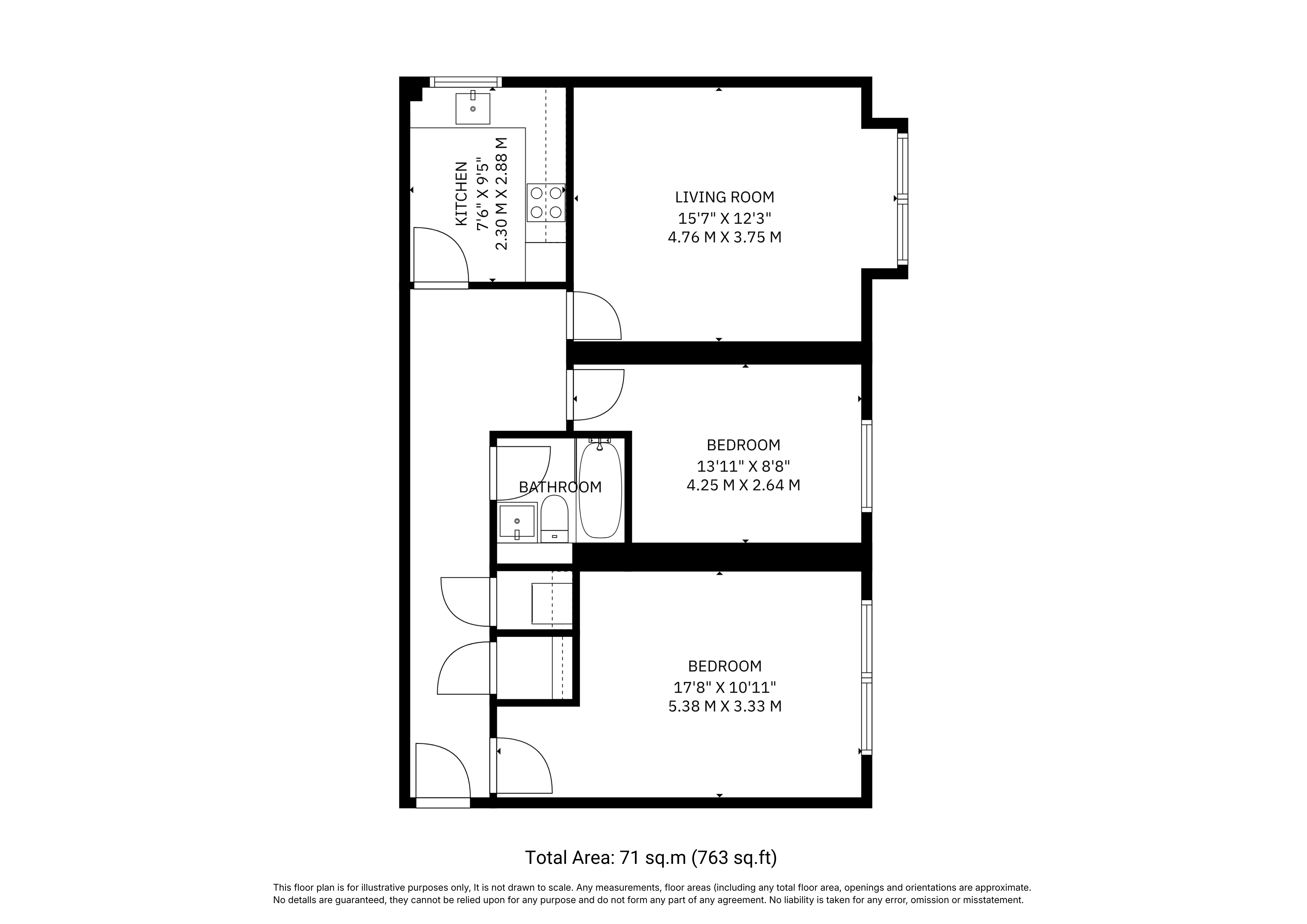 10 Calmvale House, 38 Florence Road, Brighton floorplan