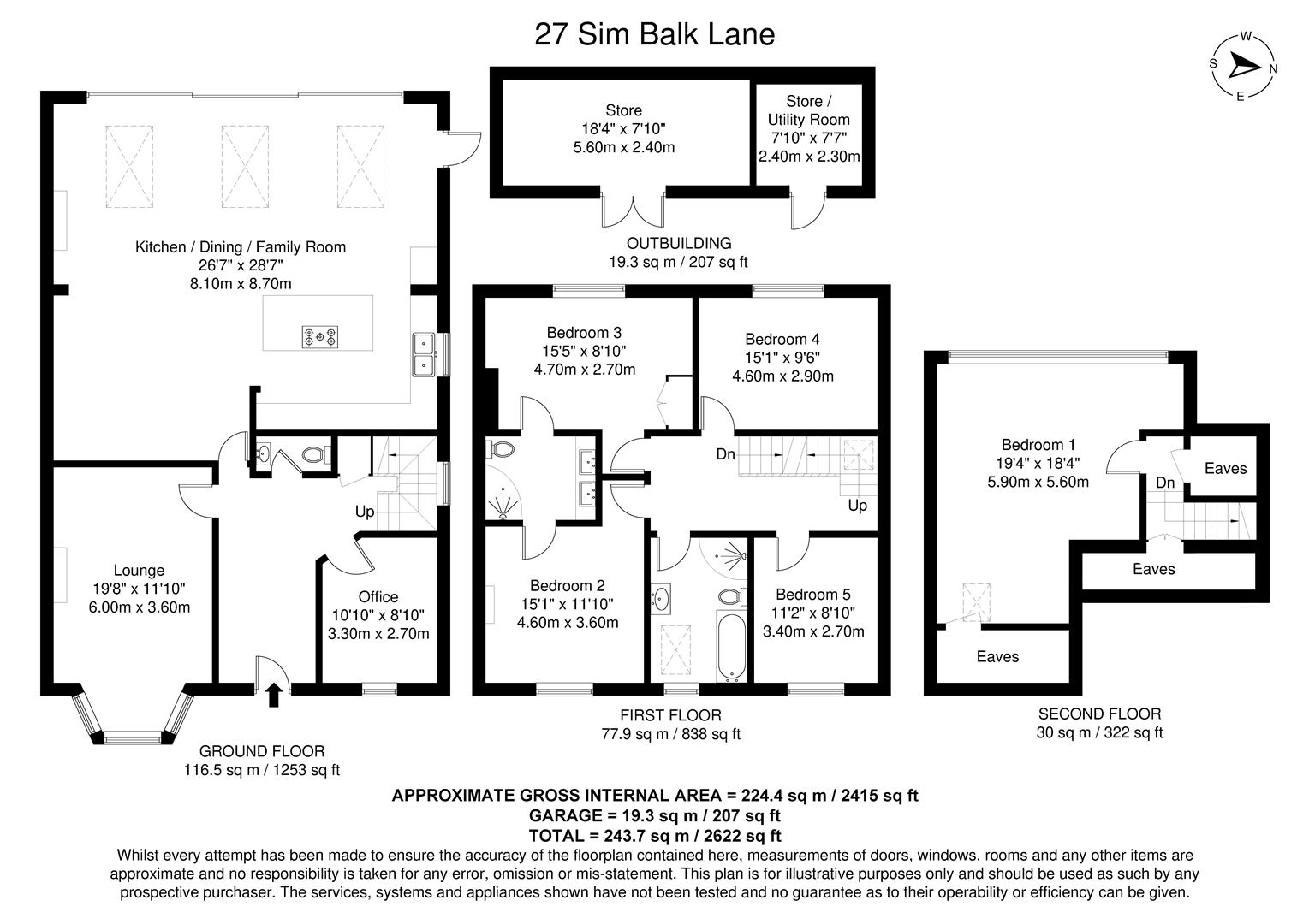 27, Sim Balk Lane, Bishopthorpe floorplan