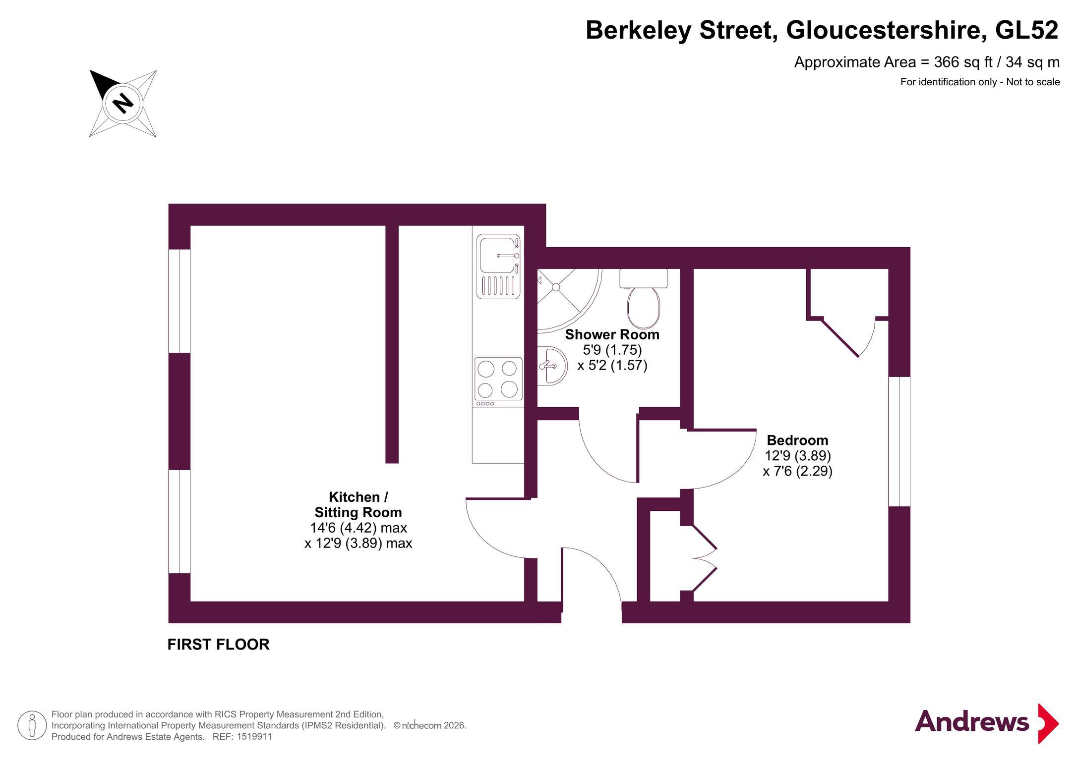 Flat 2, 7, Berkeley Street, Gloucestershire floorplan