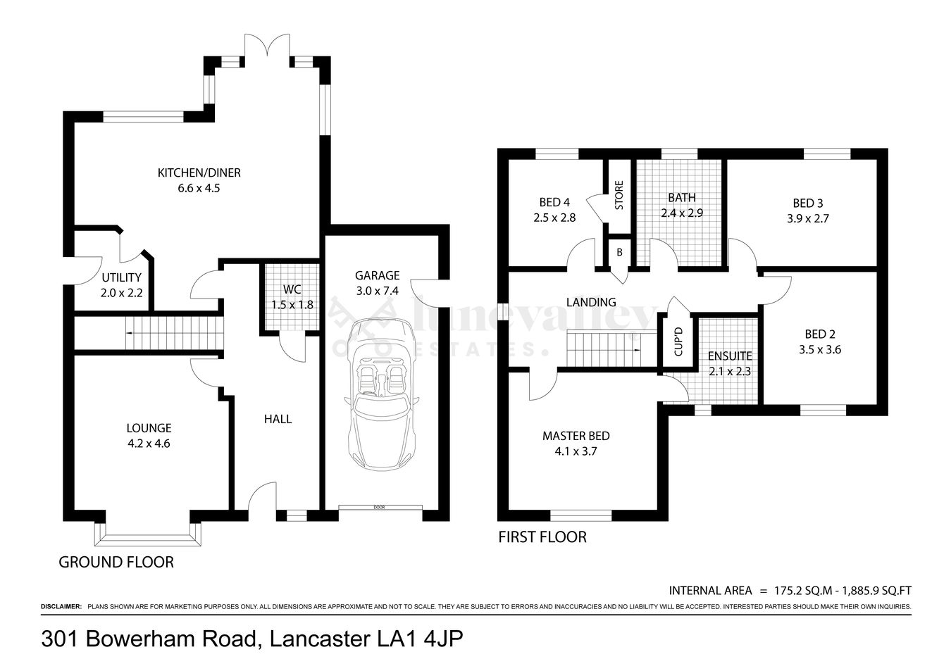 301, Bowerham Road, Lancaster floorplan
