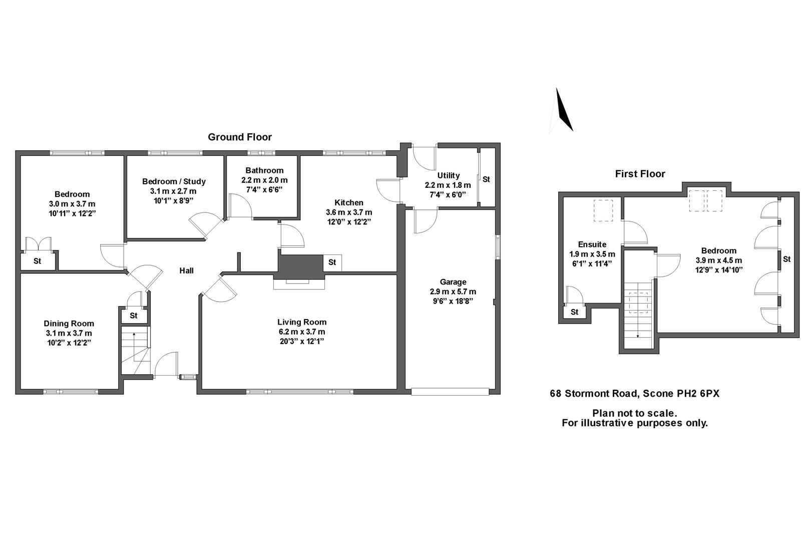 Stormont Road, Scone, Perth PH2, 3 bedroom detached bungalow for sale