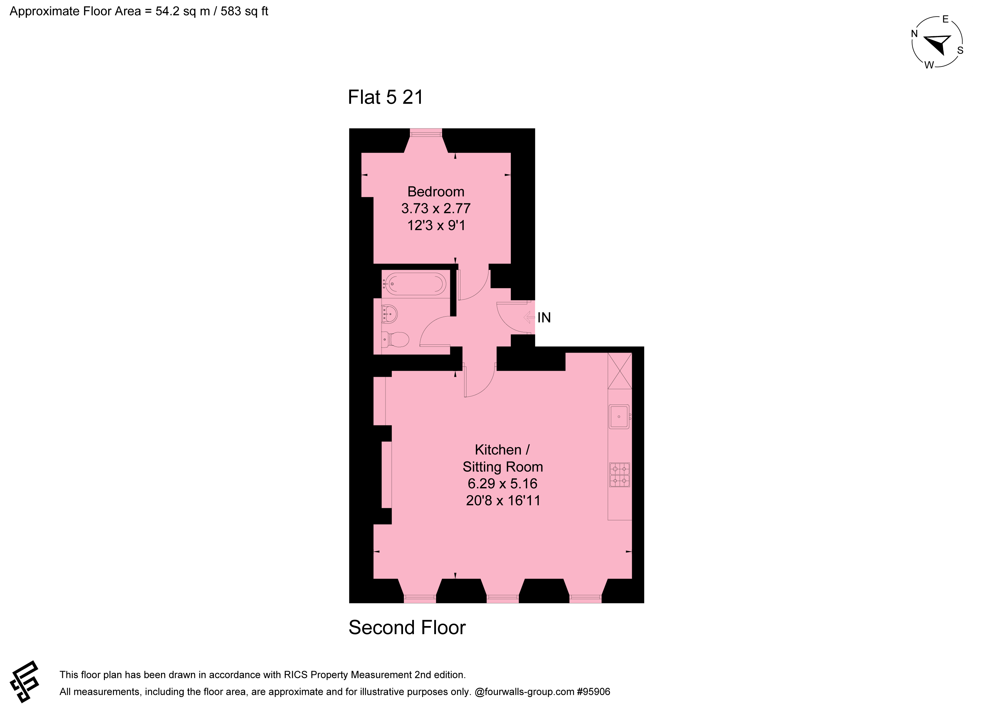 Flat 5, 21 Berkeley Place,, 5, 21 Berkeley Place, Gloucestershire floorplan