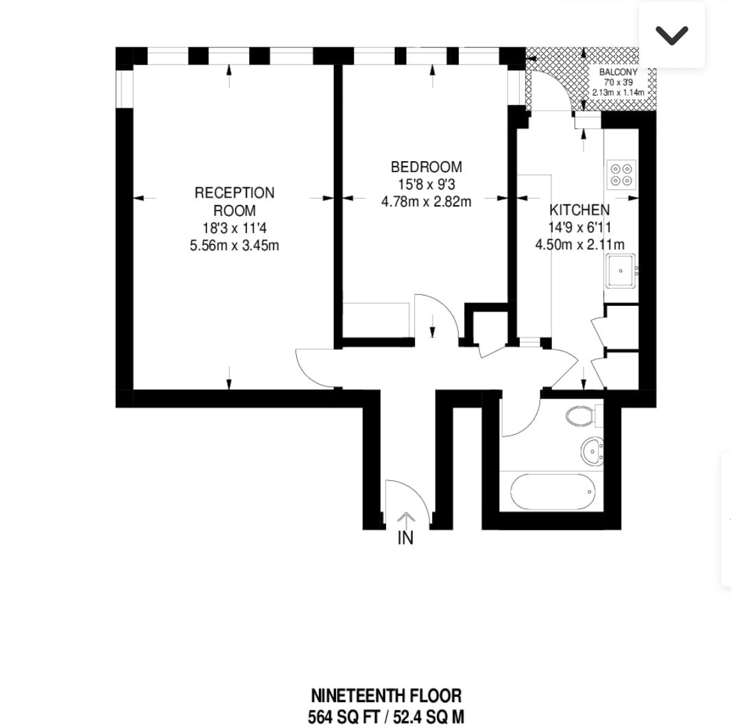 Flat 110, Brassett Point, London floorplan